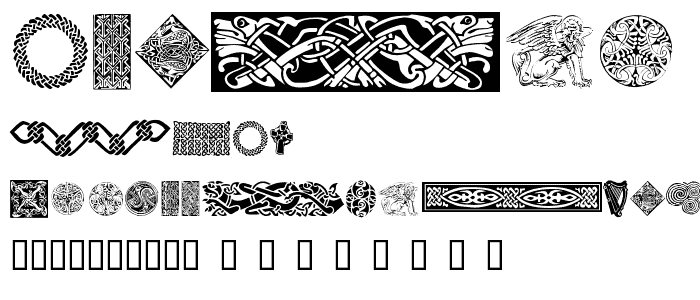 Celtic Patterns font